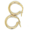 gouden oorringen Rond massief met zilvern kern Fjory10mm - 601219 gouden oorringen Rond massief met zilvern kern Fjory10mm - 601219