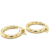 gouden oorringen Rond massief met zilvern kern Fjory10mm - 601219 gouden oorringen Rond massief met zilvern kern Fjory10mm - 601219