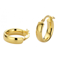 oorringen goud massief Ovaal met zilvren kern Fjory 10mm - 601220 oorringen goud massief Ovaal met zilvren kern Fjory 10mm - 601220