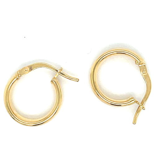 oorringen goud massief Ovaal met zilvren kern Fjory 10mm - 601220 oorringen goud massief Ovaal met zilvren kern Fjory 10mm - 601220