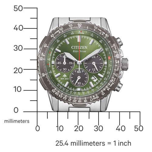 promaster sky citizen heren horloge met groene wijzerplaat CA4664-60W - 601227
