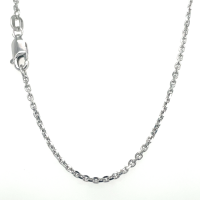 Anker ketting zilver gediamanteerd 45cm lang en 1,6 mm breed - 601229 Anker ketting zilver gediamanteerd 45cm lang en 1,6 mm breed - 601229