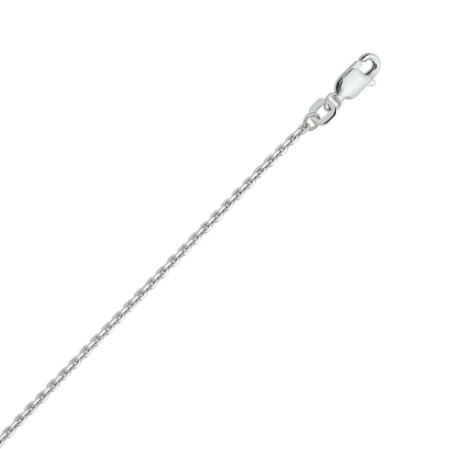 Anker ketting zilver gediamanteerd 45cm lang en 1,6 mm breed - 601229 Anker ketting zilver gediamanteerd 45cm lang en 1,6 mm breed - 601229