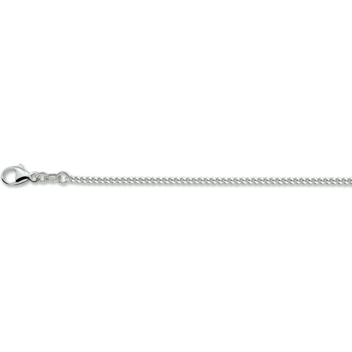 Gourmette ketting zilver 45cm 4-zijdes geslepen 1,7 mm - 601231
