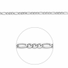 figaro ketting 50cm lang in zilver en 3,3 mm breed - 601234