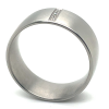 Stalen ring met 5 diamanten in maat 56 - 601235 Stalen ring met 5 diamanten in maat 56 - 601235
