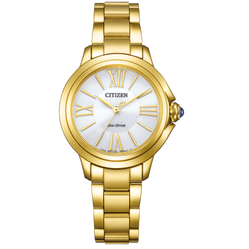 Citizen L dames elegantie en eco-drive horloge goudkleurig EM1162-52A - 601237