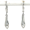 Oorhangers met haken in zilver en zirkonia steentjes - 601240