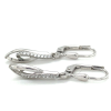 Oorhangers met haken in zilver en zirkonia steentjes - 601240