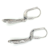 Oorhangers met haken in zilver en zirkonia steentjes - 601240