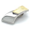 Ruwe en glimmende hanger in zilver met geel goud - 601241 Ruwe en glimmende hanger in zilver met geel goud - 601241