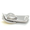 Ruwe en glimmende hanger in zilver met geel goud - 601241 Ruwe en glimmende hanger in zilver met geel goud - 601241