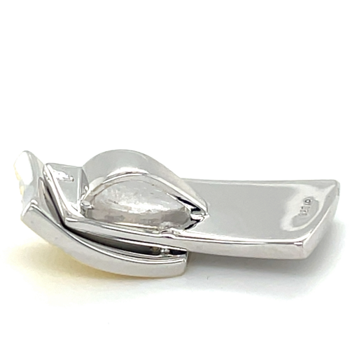 Ruwe en glimmende hanger in zilver met geel goud - 601241 Ruwe en glimmende hanger in zilver met geel goud - 601241