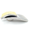 Ruwe en glimmende hanger in zilver met geel goud - 601241 Ruwe en glimmende hanger in zilver met geel goud - 601241
