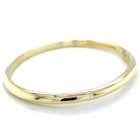 Bangel armband zilver, goudkleurig 4mm bol - 601242 Bangel armband zilver, goudkleurig 4mm bol - 601242