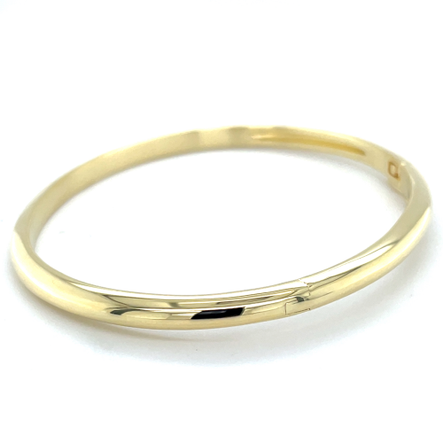 Bangel armband zilver, goudkleurig 4mm bol - 601242 Bangel armband zilver, goudkleurig 4mm bol - 601242