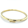 Bangel armband zilver, goudkleurig 4mm bol - 601242 Bangel armband zilver, goudkleurig 4mm bol - 601242