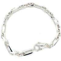 Ankers schakel armband zilver fantasie 19,5cm - 601245 Ankers schakel armband zilver fantasie 19,5cm - 601245
