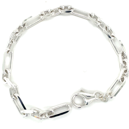Ankers schakel armband zilver fantasie 19,5cm - 601245 Ankers schakel armband zilver fantasie 19,5cm - 601245
