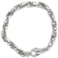 fantasie schakelarmband  18cm zilver - 601246 fantasie schakelarmband  18cm zilver - 601246