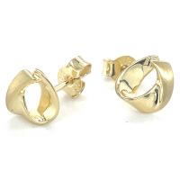 Gouden oorknoppen fantasie 3D - 601248 Gouden oorknoppen fantasie 3D - 601248