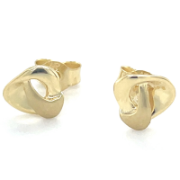 Gouden oorknoppen fantasie 3D 14 karaat - 601249 Gouden oorknoppen fantasie 3D 14 karaat - 601249