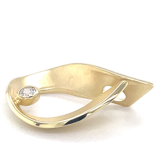 Gouden hanger fantasie met zirkonia14 karaat - 601250