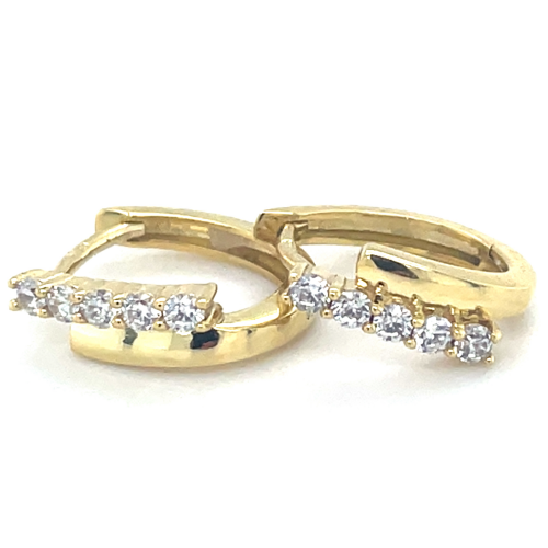 oorringen fantasie met zirkonia14 karaat - 601252