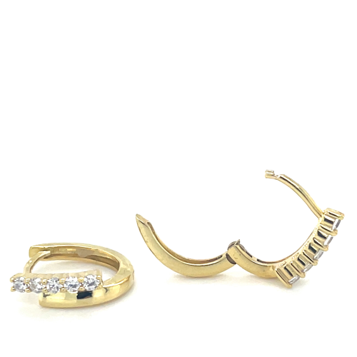 oorringen fantasie met zirkonia14 karaat - 601252