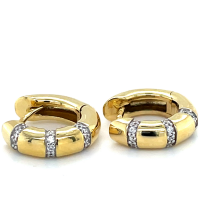 oorringen met zirkonia14 karaat goud - 601253 oorringen met zirkonia14 karaat goud - 601253