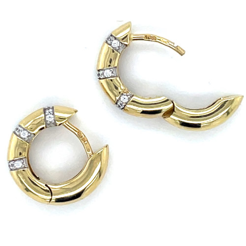 oorringen met zirkonia14 karaat goud - 601253