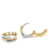 oorringen met zirkonia14 karaat biclore wit en geel goud - 601254