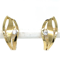 oorringen met zirkonia14 karaat goud - 601255 oorringen met zirkonia14 karaat goud - 601255