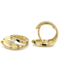 oorringen met zirkonia14 karaat goud - 601255 oorringen met zirkonia14 karaat goud - 601255