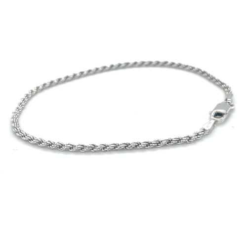 armband koord zilver 18cm - 601260