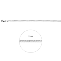 armband vossestaart rond zilver 18cm - 601261