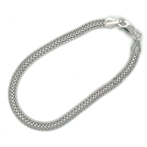 armband dubbel gourmette schakel 18cm zilver - 601262