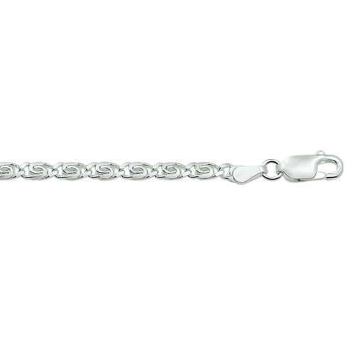 armband grieks fijne schakel in zilver 18 cm - 601263