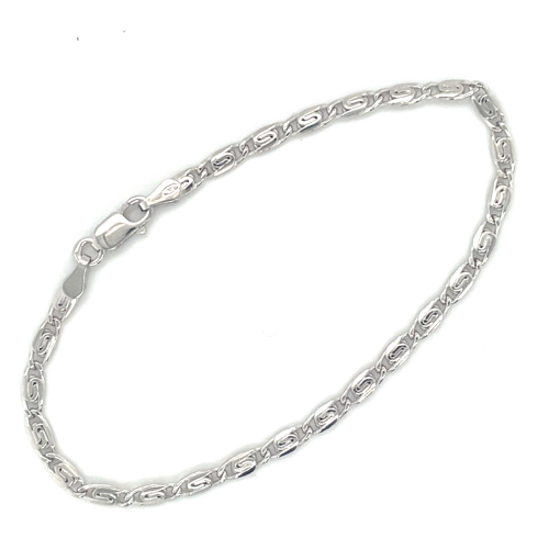 armband grieks fijne schakel in zilver 18 cm - 601263