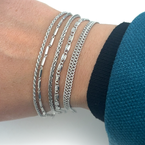 armband grieks fijne schakel in zilver 18 cm - 601263