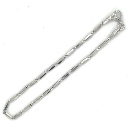 armband buisjes zilver 18 cm - 601264