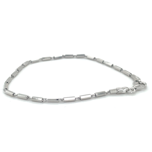 armband buisjes zilver 18 cm - 601264