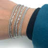 armband buisjes zilver 18 cm - 601264