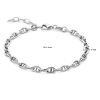 Armband marine ronde buis zilver 4,0 mm 16 + 3 cm - 601265