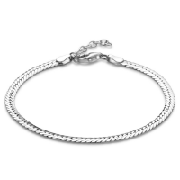 armband gourmette zilver 17 + 3 cm - 601266