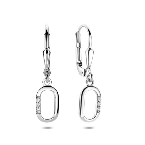 oorhangers zirkonia brisur haak 25 mm - 601269