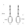 oorhangers zirkonia brisur haak 25 mm - 601269