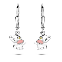 oorhangers olifant zirkonia brisur haak 23 mm - 601270