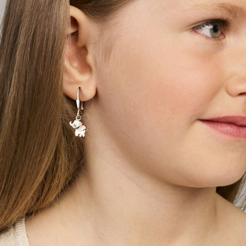 oorhangers olifant zirkonia brisur haak 23 mm - 601270