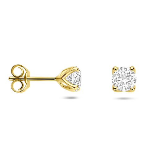 gouden oorknoppen met lab grown diamant 1.0ct (2x 0.50ct) h si 5,5 mm - 601271 gouden oorknoppen met lab grown diamant 1.0ct (2x 0.50ct) h si 5,5 mm - 601271